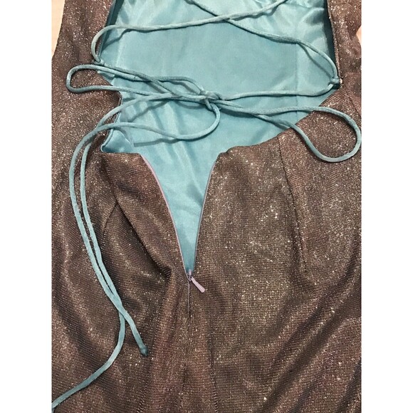 Sophia Thomas Iridescent Homecoming Dress Small Glitter Prom Formal Strappy READ - Picture 11 of 13